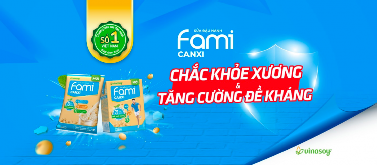 Fami Canxi – lựa chọn xanh giúp chắc khoẻ xương và tăng cường đề kháng